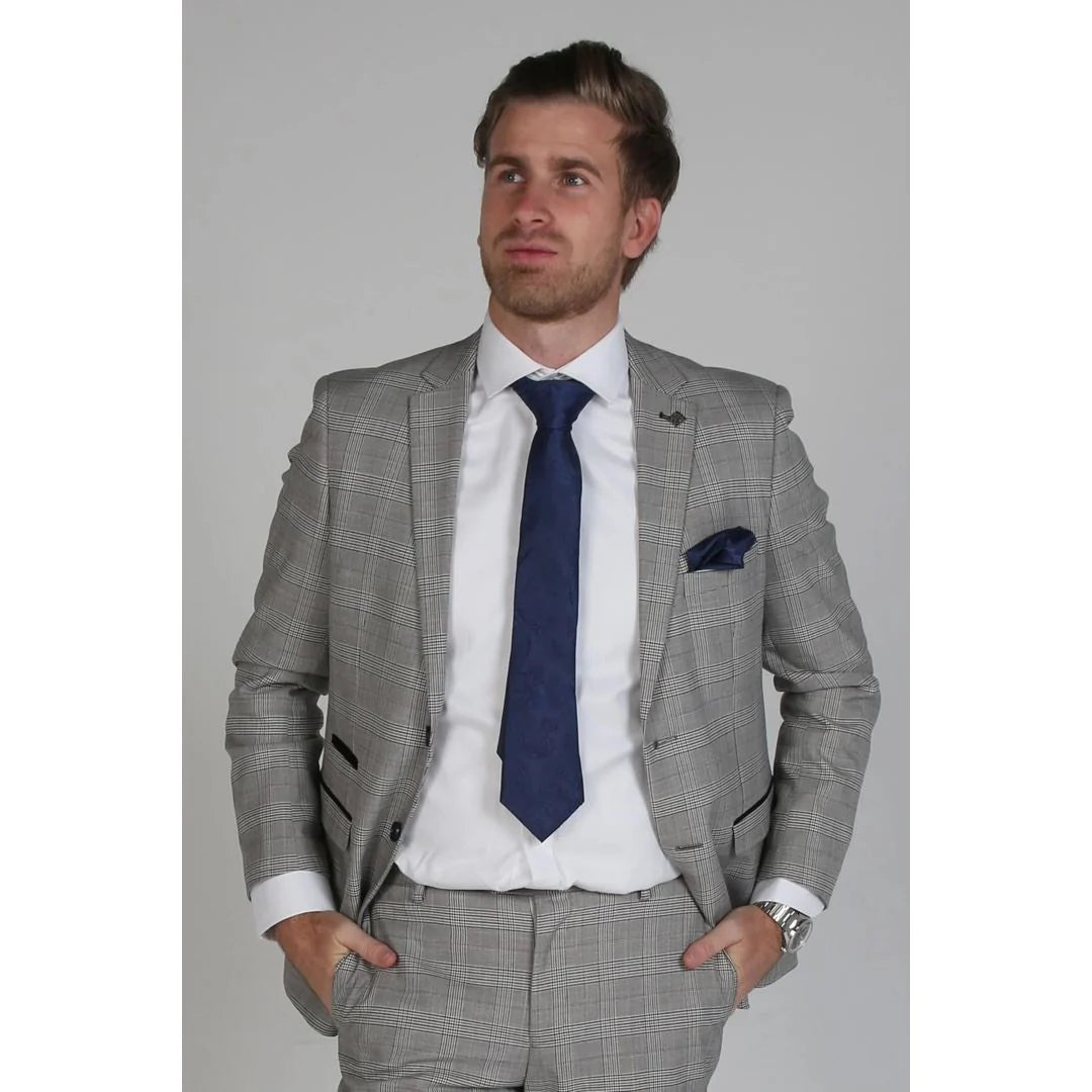 Hugo - Blazer gris a cuadros para hombre