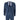 IM40 - Traje de tres piezas de tweed con estampado de espiga azul marino para hombre
