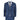 IM50 - Traje de tres piezas a cuadros azules para hombre, corte entallado
