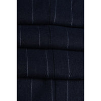 Invincible - Blazer de raya diplomática azul marino para hombre
