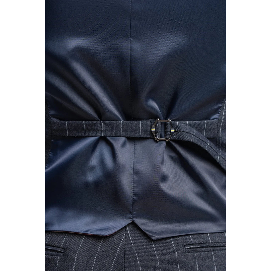 Invincible - Chaleco de raya diplomática azul marino para hombre