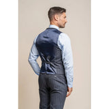 Invincible - Chaleco de raya diplomática azul marino para hombre