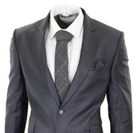 Traje formal de lana gris para hombre