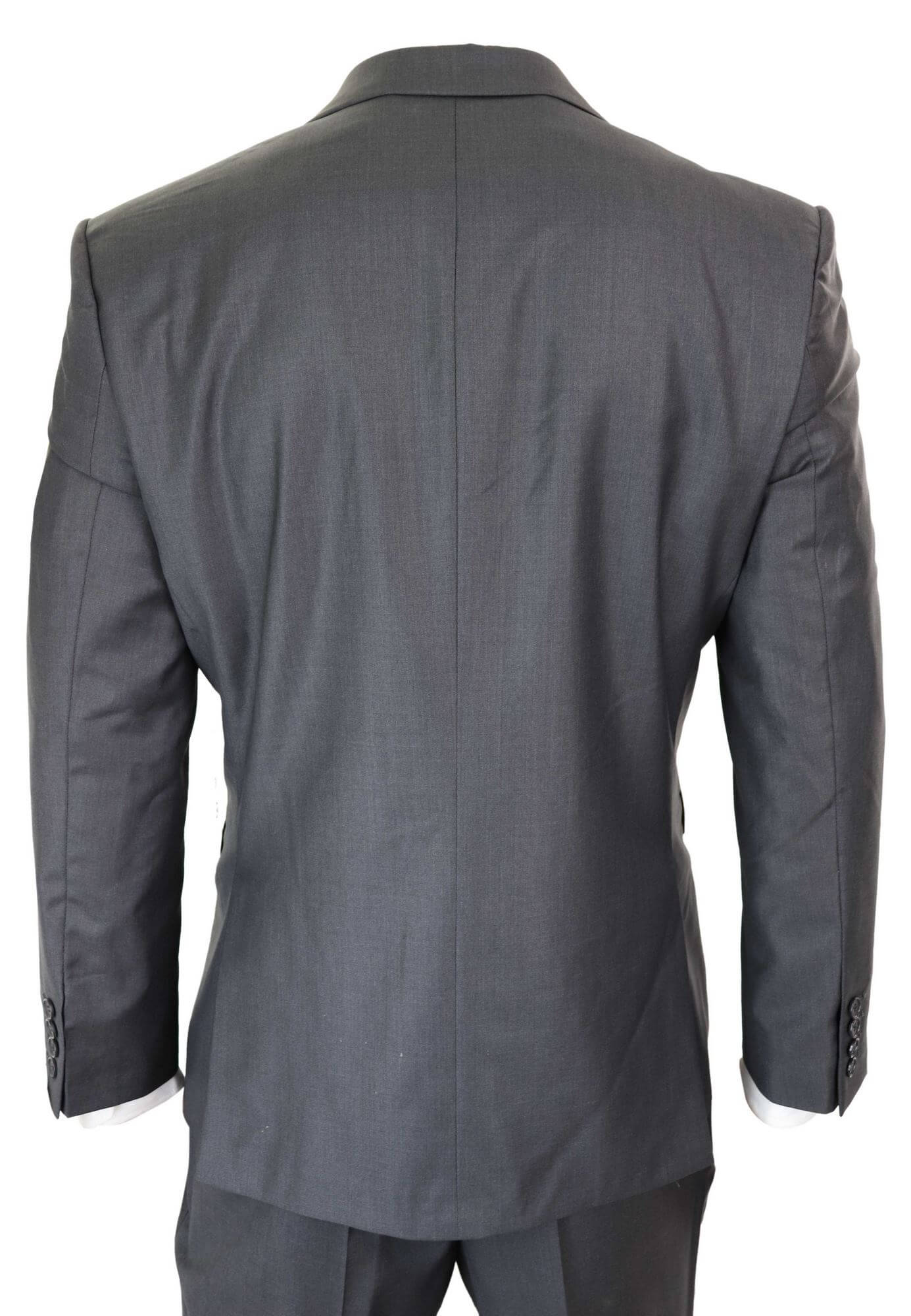Traje formal de lana gris para hombre