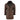 Chaqueta de hombre de 3/4 estilo duffle, de piel de oveja, larga, con botones y cremallera, cálida - Marrón