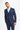 James - Traje de tres piezas de lana azul marino para hombre, corte entallado.