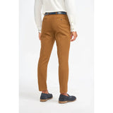 James - Pantalones formales de hombre color marrón camel