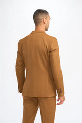 James - Blazer de lana marrón camel para hombre