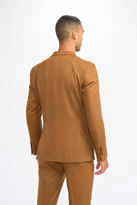 James - Blazer de lana marrón camel para hombre