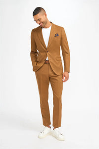 James - Blazer de lana marrón camel para hombre