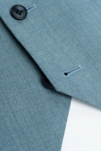 James - Traje de tres piezas texturizado azul claro para hombre