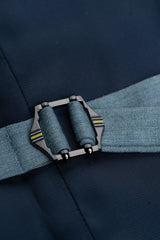 James - Traje de tres piezas texturizado azul claro para hombre