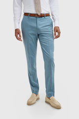 James - Traje de tres piezas texturizado azul claro para hombre