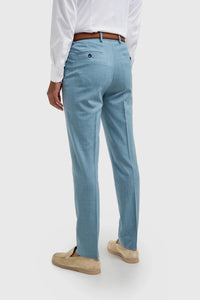 James - Traje de tres piezas texturizado azul claro para hombre