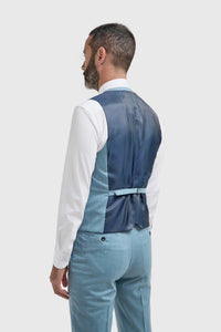 James - Chaleco texturizado azul claro para hombre