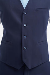 James - Chaleco de lana azul marino para hombre