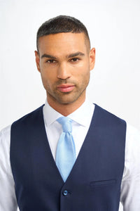 James - Chaleco de lana azul marino para hombre