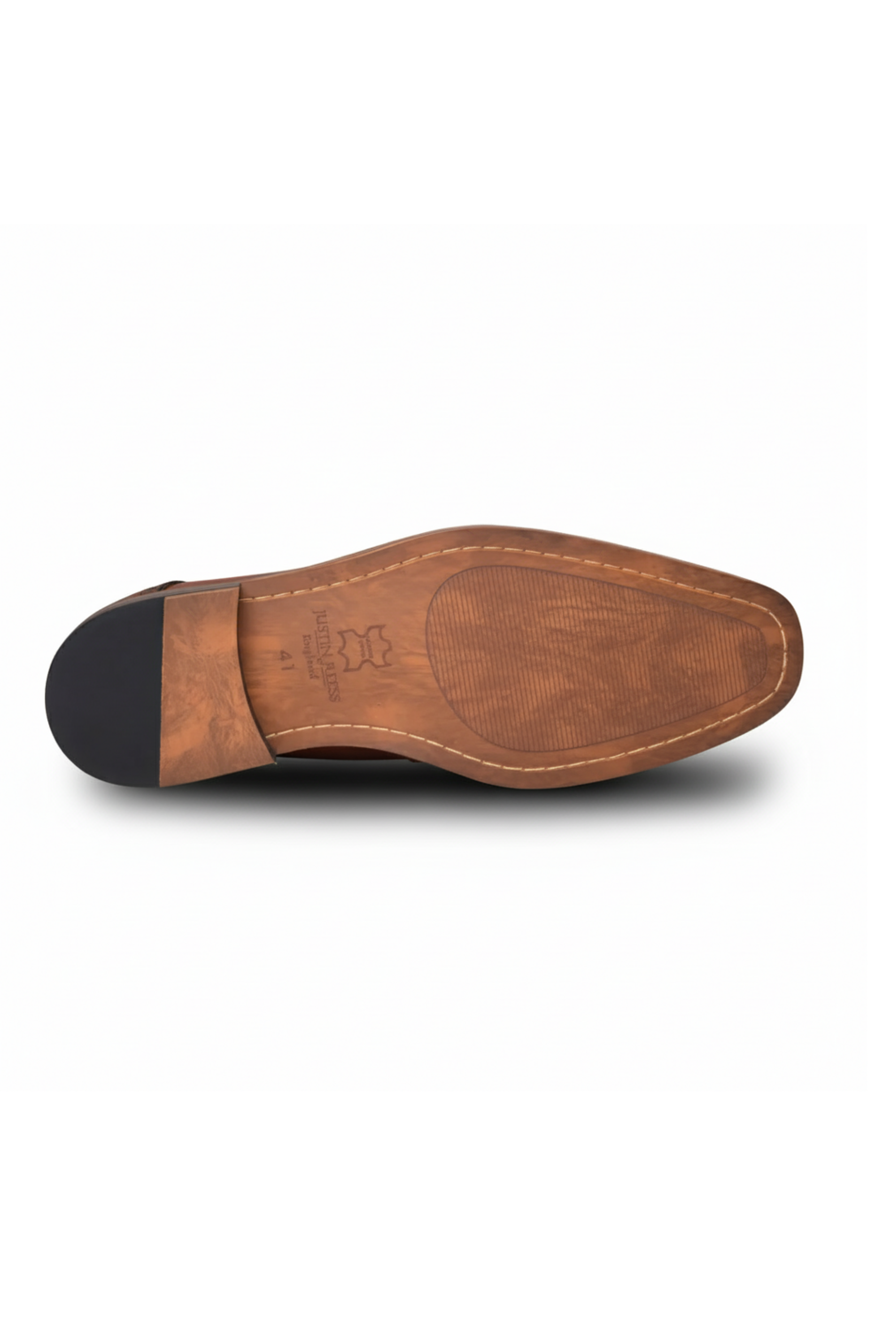 Jenson - Zapatos Oxford de hombre de cuero marrón con cordones