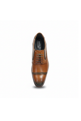 Jenson - Zapatos Oxford de hombre de cuero marrón con cordones