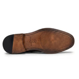 Jett - Zapatos Oxford de hombre en color verde oscuro con puntera de punto de cruz.