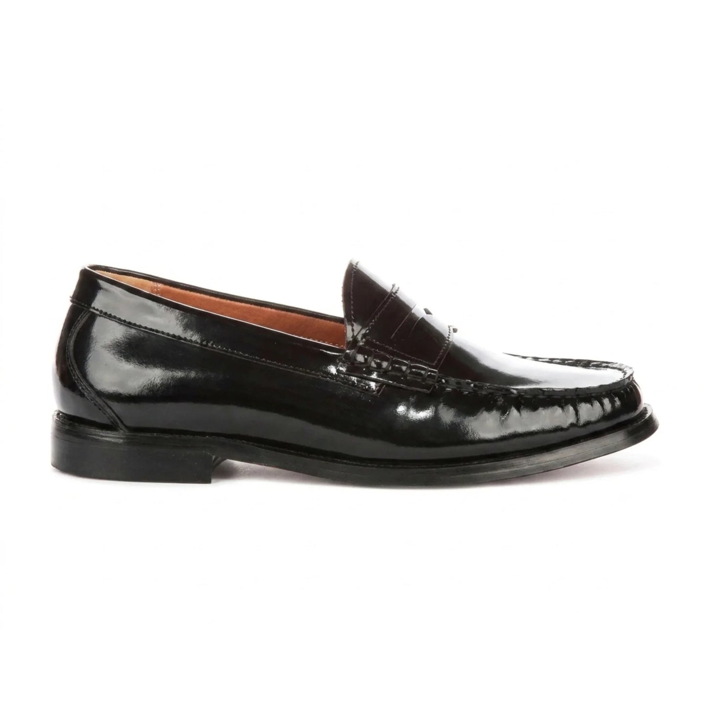 Joseph - Mocasines negros de hombre con acabado brillante