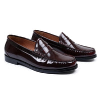 Joseph - Mocasines de charol burdeos para hombre