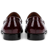 Joseph - Mocasines de charol burdeos para hombre