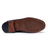 Joseph - Mocasines de charol burdeos para hombre