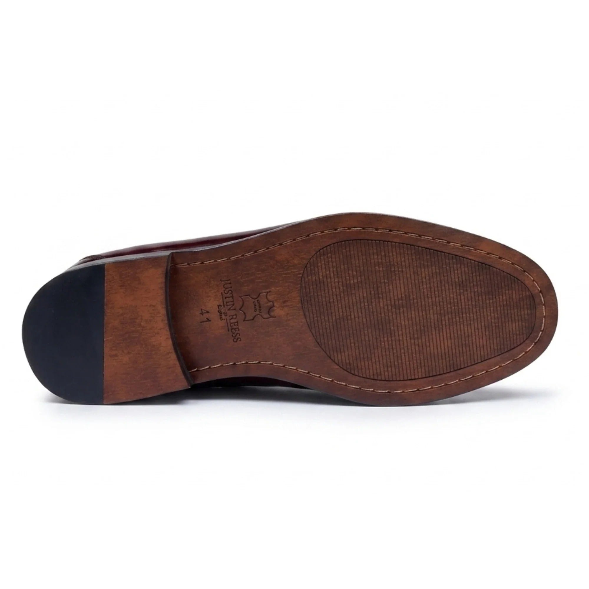 Joseph - Mocasines de charol burdeos para hombre