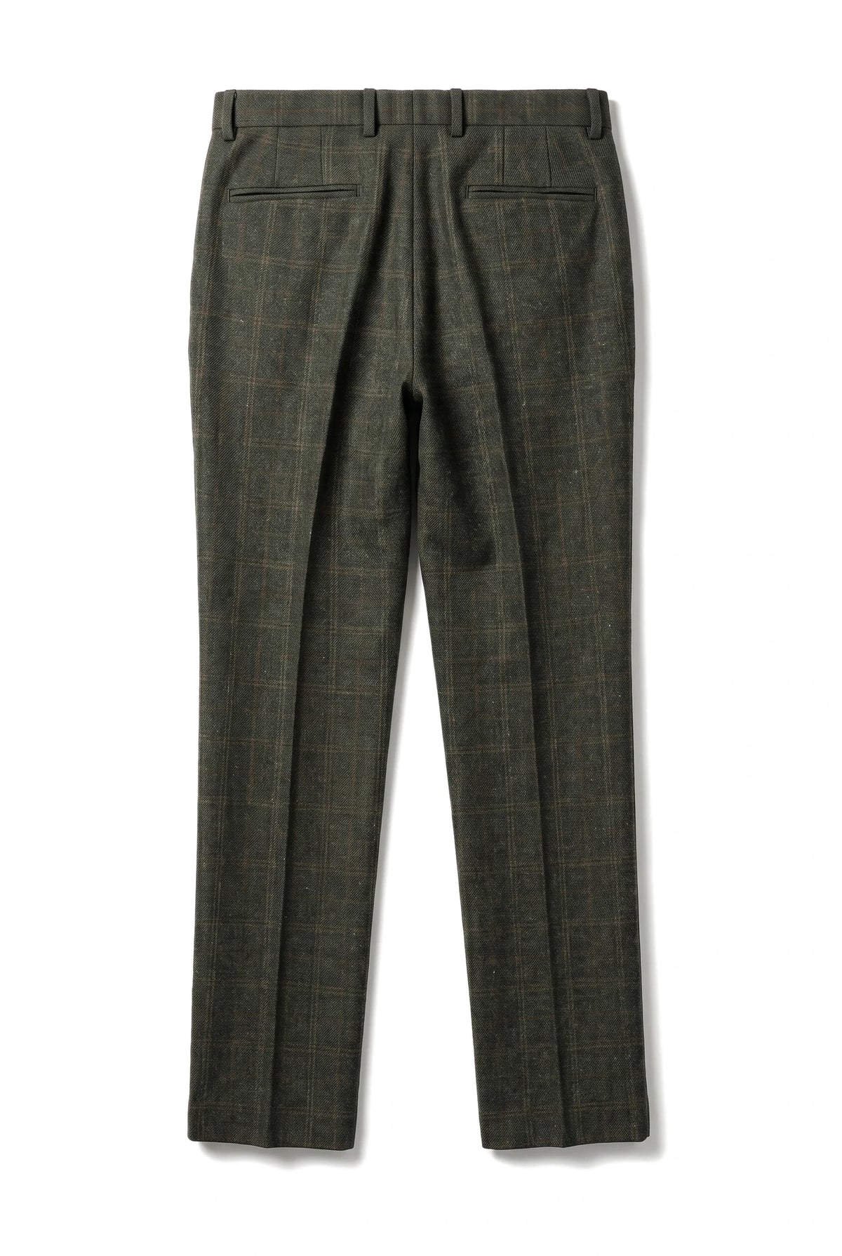 Joshua - Pantalones de tweed verde a cuadros para hombre