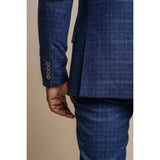 Kaiser - Blazer azul de tweed a cuadros para hombre