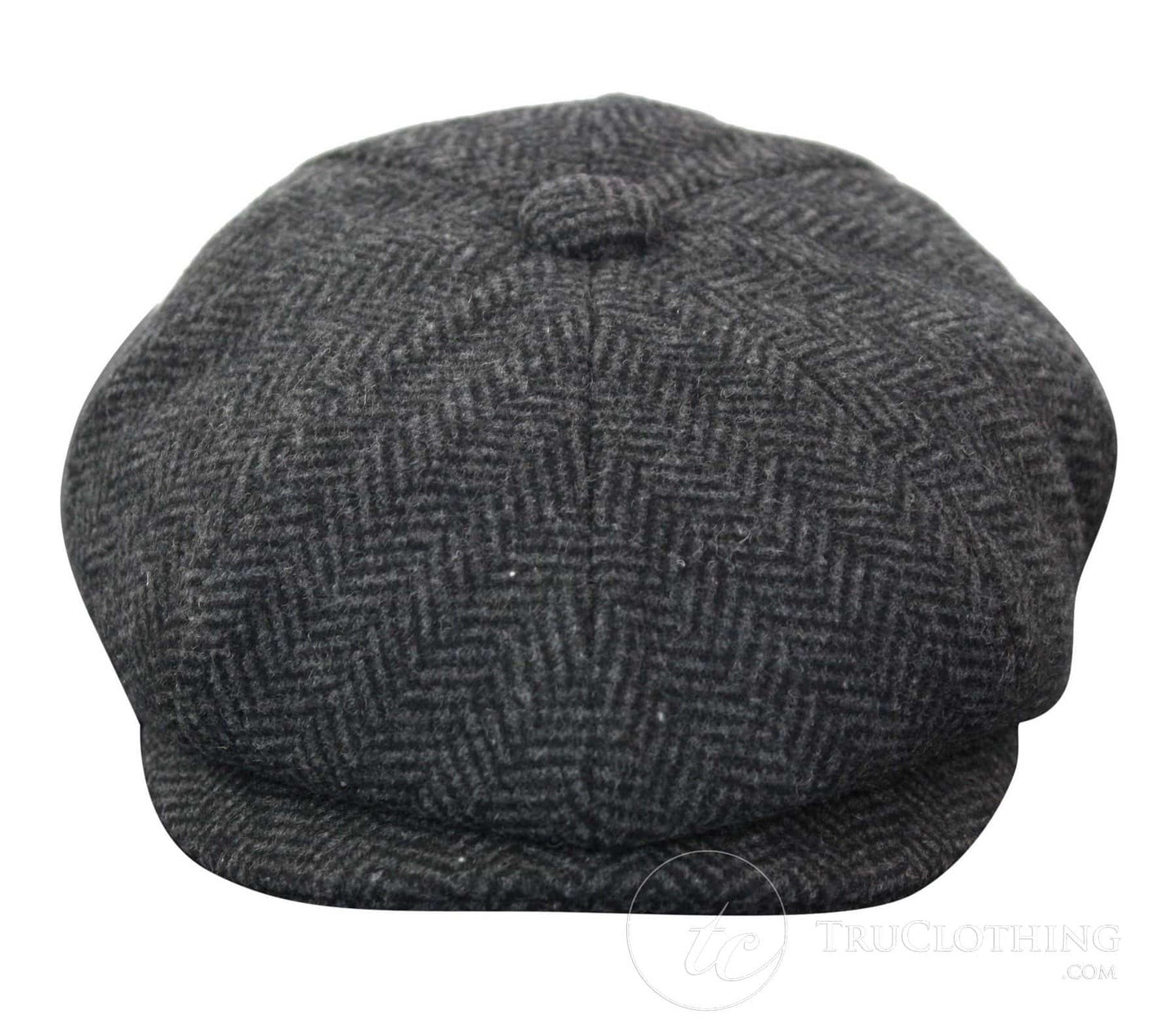 Gorra infantil estilo "Peaky Blinders Newsboy" de tweed con estampado de espiga y 8 paneles.