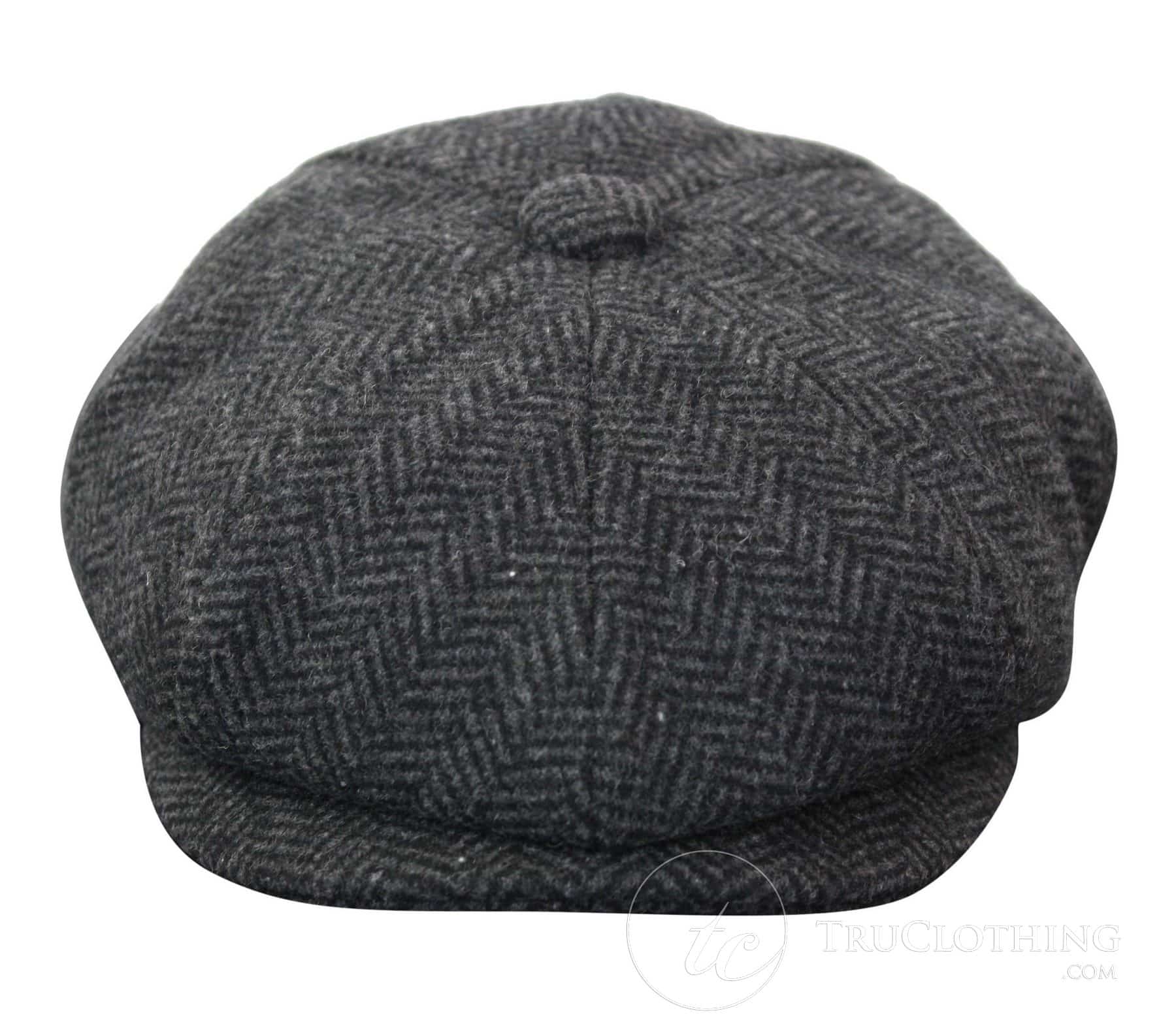 Gorra infantil estilo "Peaky Blinders Newsboy" de tweed con estampado de espiga y 8 paneles.