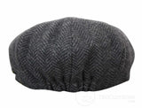 Gorra infantil estilo "Peaky Blinders Newsboy" de tweed con estampado de espiga y 8 paneles.