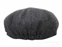 Gorra infantil estilo "Peaky Blinders Newsboy" de tweed con estampado de espiga y 8 paneles.