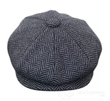 Gorra infantil estilo "Peaky Blinders Newsboy" de tweed con estampado de espiga y 8 paneles.