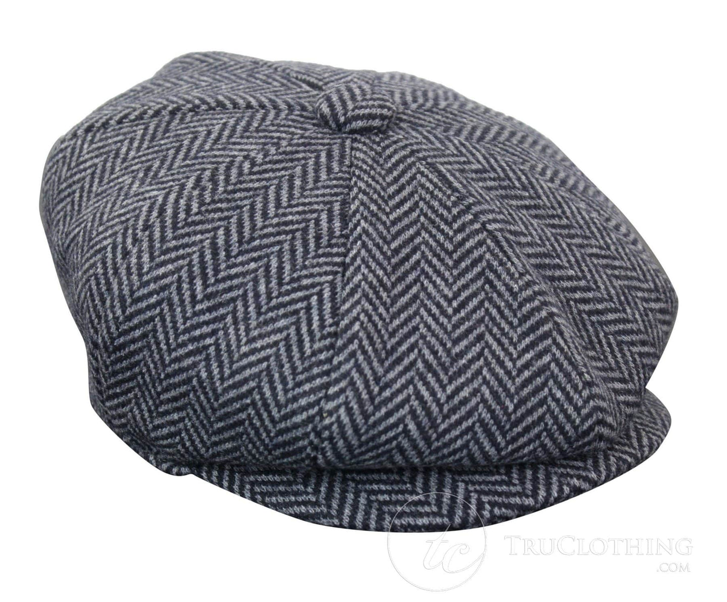 Gorra infantil estilo "Peaky Blinders Newsboy" de tweed con estampado de espiga y 8 paneles.