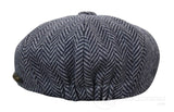 Gorra infantil estilo "Peaky Blinders Newsboy" de tweed con estampado de espiga y 8 paneles.
