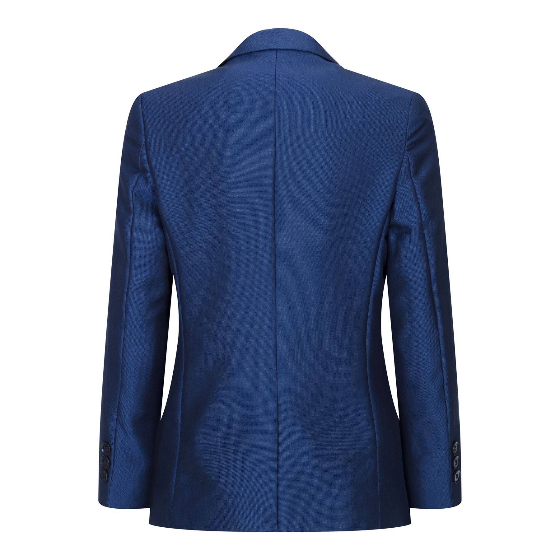 Traje de fiesta de boda de 3 piezas para niño, azul brillante, corte entallado, elegante y formal.