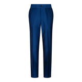 Traje de fiesta de boda de 3 piezas para niño, azul brillante, corte entallado, elegante y formal.