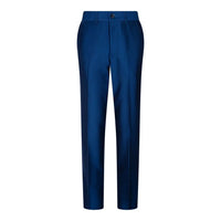 Traje de fiesta de boda de 3 piezas para niño, azul brillante, corte entallado, elegante y formal.