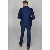 Kingsley - Pantalón azul liso para hombre