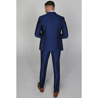 Kingsley - Pantalón azul liso para hombre
