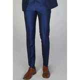 Kingsley - Pantalón azul liso para hombre