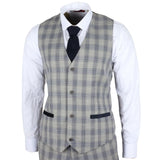 Knight - Chaleco a cuadros gris azulado para hombre