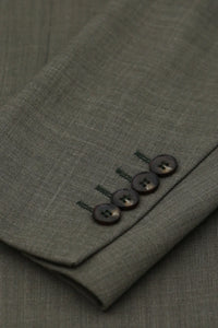 Kurt - Traje cruzado de dos piezas para hombre en color verde salvia