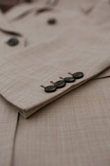 Kurt - Blazer beige de corte entallado para hombre