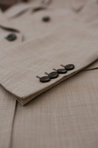 Kurt - Blazer beige de corte entallado para hombre
