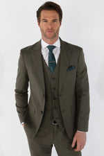 Kurt - Blazer de corte entallado para hombre en color verde salvia