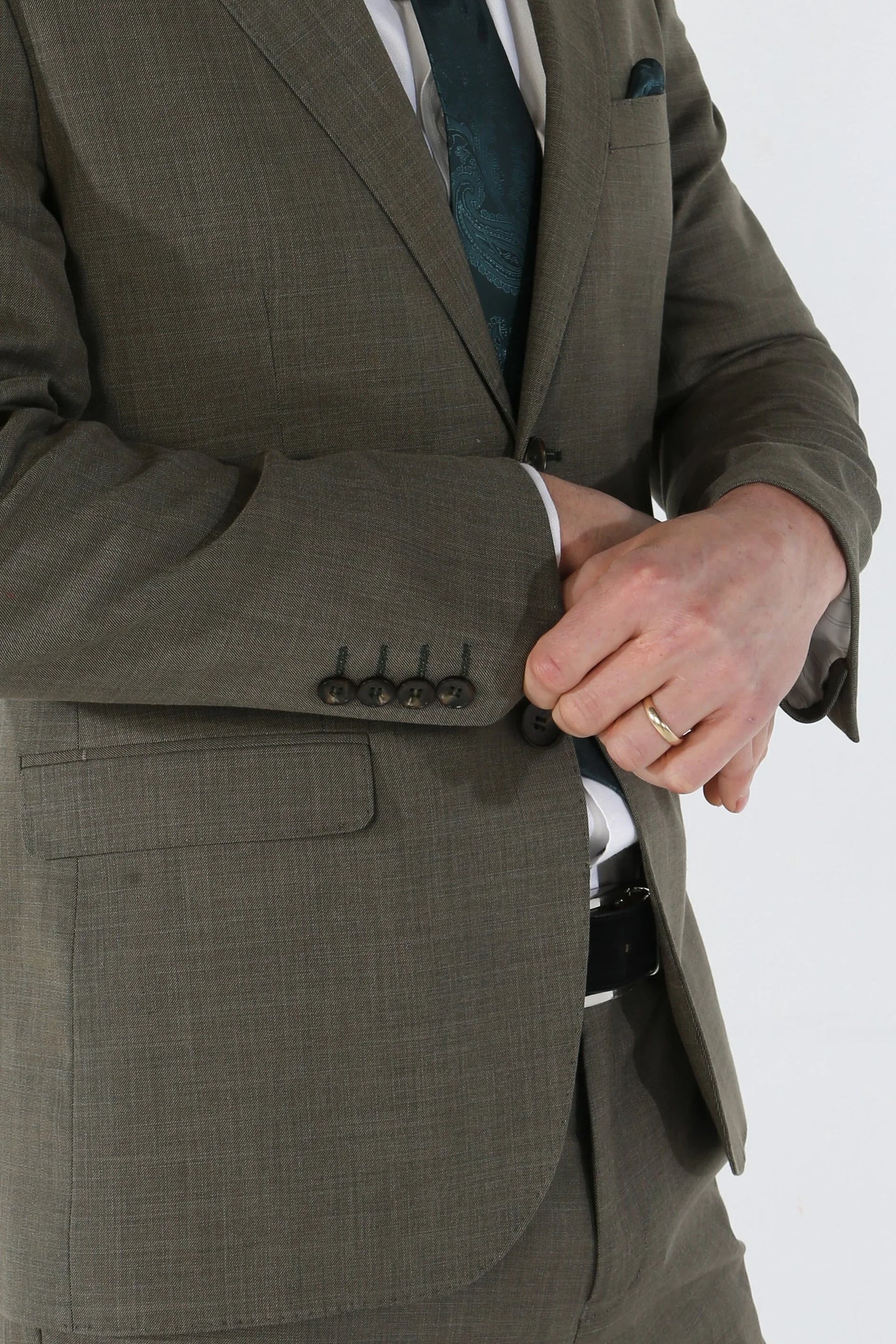 Kurt - Blazer de corte entallado para hombre en color verde salvia